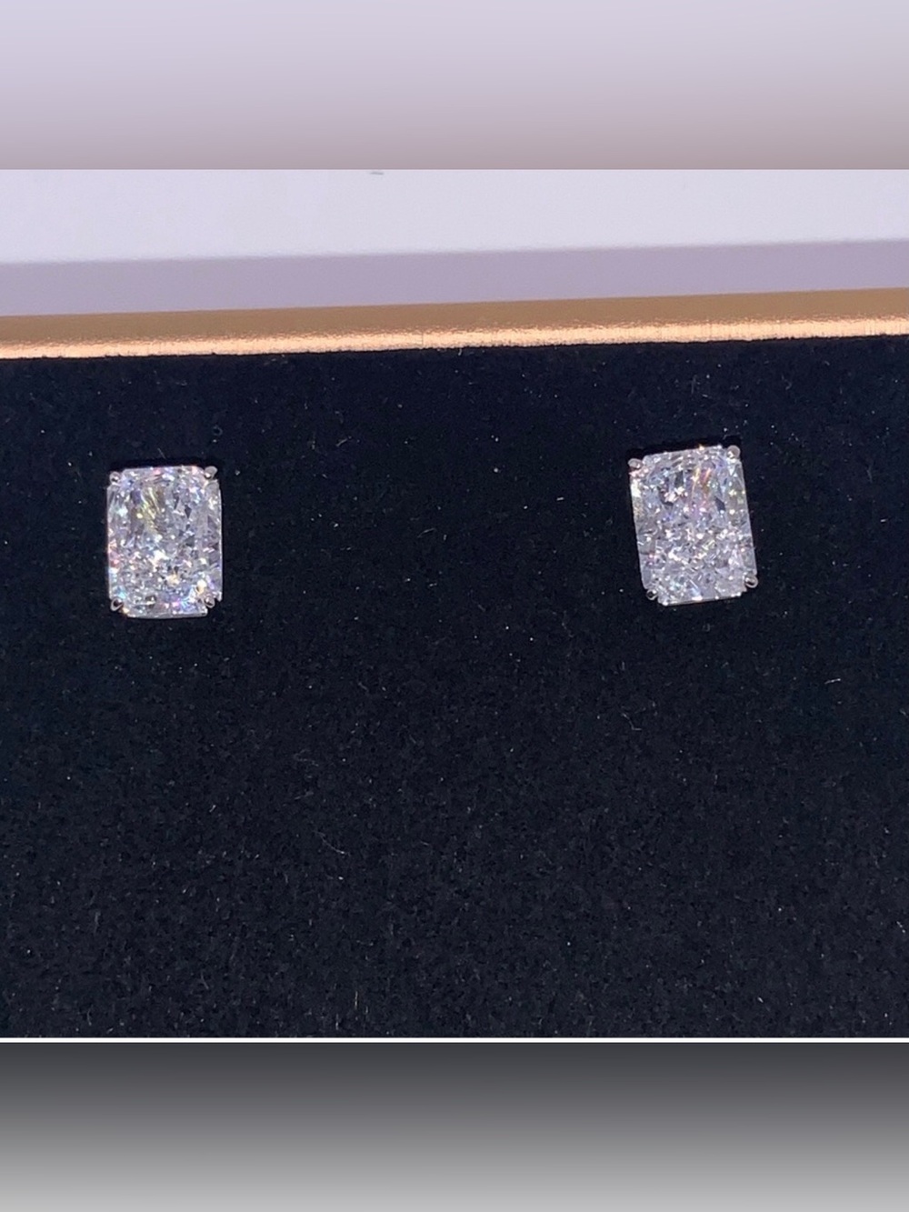 1.5ct Radiant Studs - Picture 7 of 11